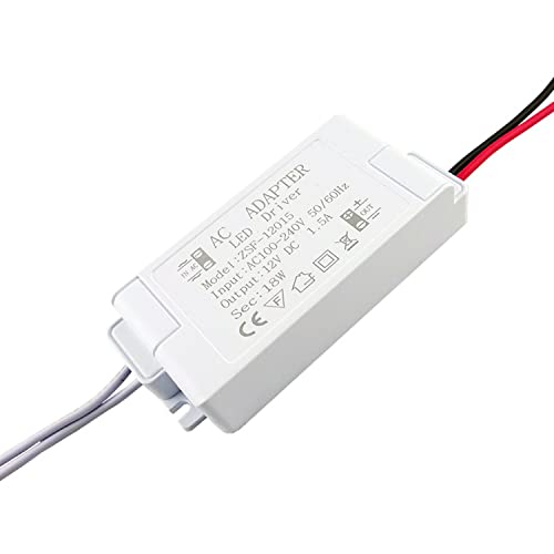 CAM2 LED Transformator 12V 18W,LED Treiber Netzteil 1.25A 230V Auf 12V DC LED Transformator,Konstante Spannung Schaltnetzteil Adapter für LED Lampen G4, MR11, GU5.3, MR16 von CAM2