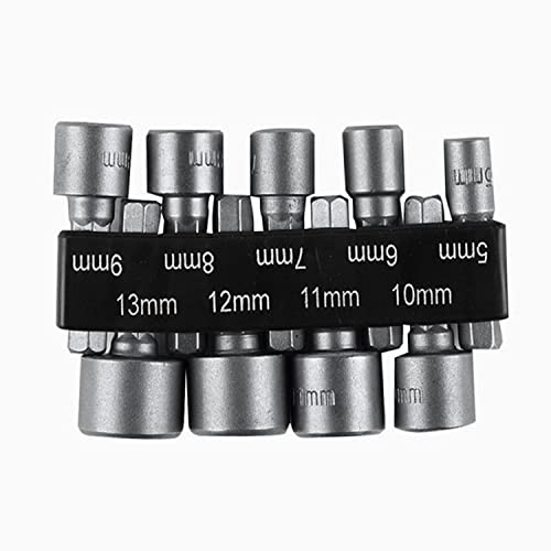 CAM2 Stecknuss Set, 9 Stück 5-13mm Stecknuss Adapter Stecknuss Bit Adapter SetSechseck Bohrer Stecknuss Nuss Adapter Werkzeug Stecknuss Muttern Bit-adapter Power Nut Für Bohrer Oder Akkuschrauber von CAM2