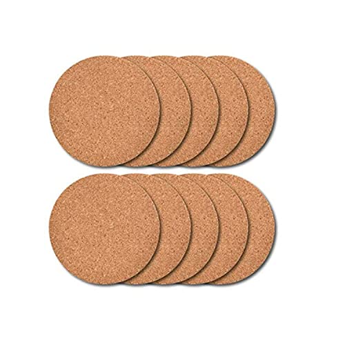 CAM2 Untersetzer,Untersetzer Gläser(10er Pack) 10 cm Dm 4 mm Dick,Untersetzer Rund,für Getränke,Bar,Tassen von GERUI