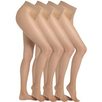 Camano Feinstrumpfhose, 20 DEN, (Packung, 4 St.), Leicht verstärkte, kaum sichtbare Fußspitze mit softer Flachnaht von CAMANO