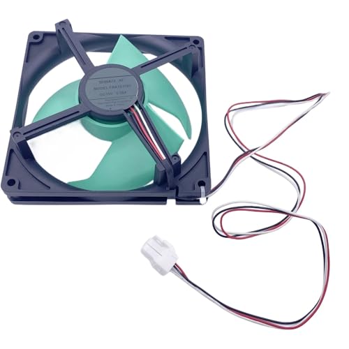 1 Stück FBA12J15V 15 V 0,28 A Kühlschrank-Kondensatorlüftermotor, kompatibel mit 12012025 mm 3-adrigem Kühlschranklüfter von CAMCHJVVM