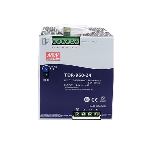 1PCS TDR-960 serie TDR-960-24 TDR-960-48 Schaltnetzteil dreiphasige 380VAC zu 24V/48V schiene typ 960W(TDR-960-48) von CAMCHJVVM