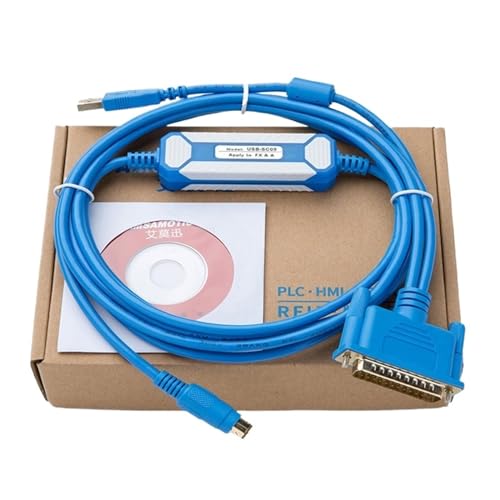 CAMCHJVVM USB-SC09+ Programmierkabel mit integriertem Isolationschip. Geeignetes SPS-Downloadkabel der FX&A-Serie(Gold Plated Version) von CAMCHJVVM