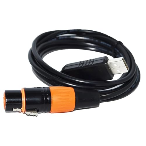 CAMCHJVVM USB ZU RS485 3PIN 3P DMX512 DMX 512 XLR WEIBLICH KONVERTERKABEL(1.8M,Color D) von CAMCHJVVM