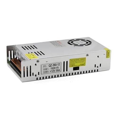 Schaltnetzteil 30A 12V 24V Licht AC 100-240V Adapter Spannungsregler SMPS for LED-Streifen CCTV(12V 30A) von CAMCHJVVM