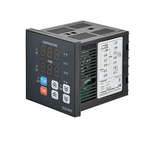 TC3-401T PID-Temperaturregler Timer Thermometer Relais K-Typ 400 ℃ AC100~220 V Integration Steuerinstrument Summer Alarm(Color:TC3-701T) von CAMCHJVVM