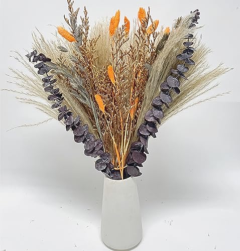 Natürliche Pampas Deko Blumen Trockenblumen Straus Eukalyptus Getrocknet für Boho Deko Wohnzimmer Schlafzimmer Gartenhaus Hochzeit von CAMDUCK