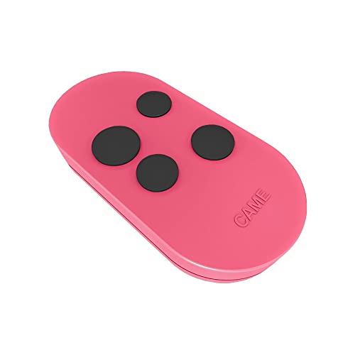 CAME TOPD4FPS 4-Kanal Funkfernbedienung mit Selbstlernfunktion, 433,92 MHz Festcode, Pink (Kompatibel mit CAME TOP-432EE, TOP-432EV, TOP-432NA, TOP-432SA, TOP-432M) von CAME