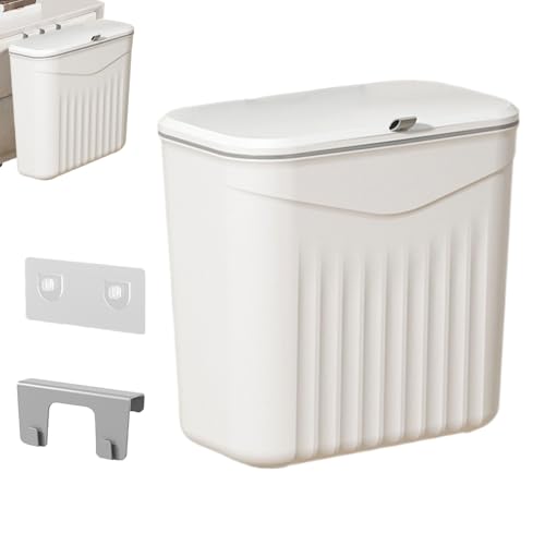 CAMEIRGOU Küchenmülleimer Mit Deckel Hängender Mülleimer Mit Deckel Wasserdicht Hängende Abfallsammler Kunststoff Bad Mülleimer, Wandmontage Kompostbehälter Für Schlafzimmer, Toilette, Schrank, Auto von CAMEIRGOU