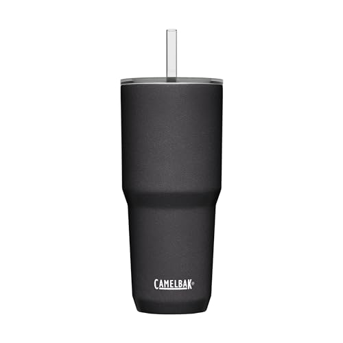 CamelBak Horizon vakuumisolierter Edelstahlbecher mit Strohhalm Schwarz von CAMELBAK
