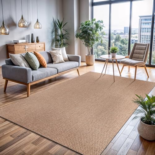 CAMILSON Easy Jute-Teppich, für drinnen und draußen, natürliche Farbe, Bauernhaus-Teppich für Wohnzimmer, Terrasse und Küche, solides Boho-gewebtes Design, leicht zu reinigen, waschbar, für den CAMILSON Easy Jute-Teppich, für drinnen und draußen, natürliche Farbe, Bauernhaus-Teppich für Wohnzimmer, Terrasse und Küche, solides Boho-gewebtes Design, leicht zu reinigen, waschbar, für den von CAMILSON