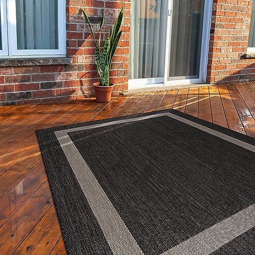 CAMILSON Outdoor-Teppich, 15,2 x 22,9 cm, moderner Außenteppich für Terrassen, Veranden, wasserdicht, langlebig, waschbar, fusselfrei, leicht zu reinigen, für Innen- und Außenbereich, 15,2 x 22,9 cm von CAMILSON