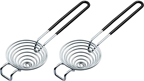 CAMKYDE Eiertrenner Lebensmittelqualität Edelstahl Eigelb Weiß Trennwerkzeug 2er Set (Schwarz) von CAMKYDE