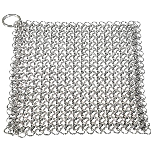 Camp Chef Chainmail Scrubber – Edelstahl-Schrubber zur Reinigung von Gusseisen, Stahl und mehr – 17,8 x 17,8 cm von CAMP CHEF