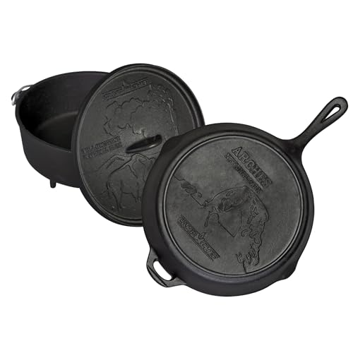 Camp Chef - National Parks Gusseisen-Set (30,5 cm Dutch Oven, 30,5 cm Bratpfanne und Deckel) von CAMP CHEF