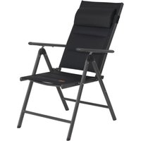CampFeuer Campingstuhl, Schwarz, 7-fach verstellbar, Gartenstuhl Hochlehner für Terrasse und Garten CampFeuer Campingstuhl, Schwarz, 7-fach verstellbar, Gartenstuhl Hochlehner für Terrasse und Garten von CAMPFEUER