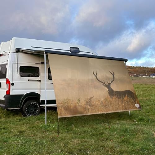 CAMPIDOO Textil Sonnensegel Hirsch | Höhe 200cm | hochwertiger Fotodruck inkl. Keder-Befestigung | Markisen-Vorderwand - Länge/Keder: 400cm / 5 mm CAMPIDOO Textil Sonnensegel Hirsch | Höhe 200cm | hochwertiger Fotodruck inkl. Keder-Befestigung | Markisen-Vorderwand - Länge/Keder: 400cm / 5 mm von CAMPIDOO