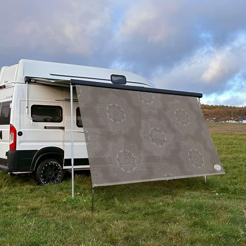 CAMPIDOO Textil Sonnensegel Mandala Braun | Höhe 200cm | hochwertiger Fotodruck inkl. Keder-Befestigung | Markisen-Vorderwand - Länge/Keder: 250cm / 5 mm CAMPIDOO Textil Sonnensegel Mandala Braun | Höhe 200cm | hochwertiger Fotodruck inkl. Keder-Befestigung | Markisen-Vorderwand - Länge/Keder: 250cm / 5 mm von CAMPIDOO