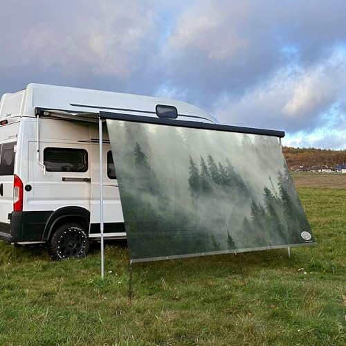CAMPIDOO Textil Sonnensegel Nebel IM Wald | Höhe 200cm | hochwertiger Fotodruck inkl. Keder-Befestigung | Markisen-Vorderwand - Länge/Keder: 500cm / 5 mm CAMPIDOO Textil Sonnensegel Nebel IM Wald | Höhe 200cm | hochwertiger Fotodruck inkl. Keder-Befestigung | Markisen-Vorderwand - Länge/Keder: 500cm / 5 mm von CAMPIDOO