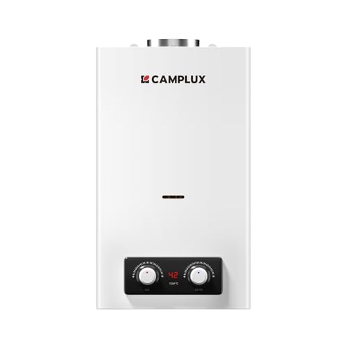 CAMPLUX BD300 11 Liter Gasdurchlauferhitzer Niedrige NOx/ErP, Indoor Gasdusche für Küche/Bad, Butan (28-30 mbar)/ Propan (37 mbar), LPG, 3V, 22kW von CAMPLUX