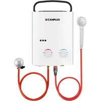 Camplux - Tragbare Gas-Wassererwärmer 5L/min 10kW, Durchlauferhitzer mit Propan/Butan-Gas - AY132 - 30/37 mbar - Weiß von CAMPLUX