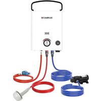 First Serie Gas-Wassererwärmer 5L/min, Propan-/Butangas-Durchlauferhitzer LED-Display - F5 Pro-DE - Butan/Propan (50 mbar) - Mit Wasserpumpe - Camplux von CAMPLUX