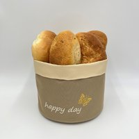 Utensilo Outdoor Camping Wohnmobil Van Garten Aufbewahrung Brotkorb Brötchenkorb Körbchen Geschenkidee Rund Ø 21 cm Handmade in Germany von CAMPTEX