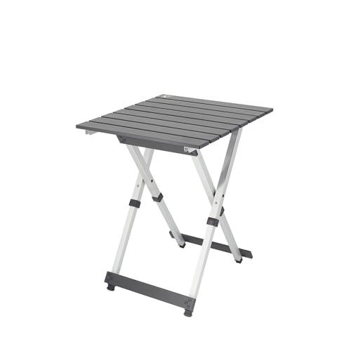 CAMPWERK Alu Camping Beistelltisch, Campingtisch, Klapptisch, Gartentisch, Camping Möbel, Faltbar & Tragbar, Leichtes Aluminiumgestell, 50 x 45 cm von CAMPWERK