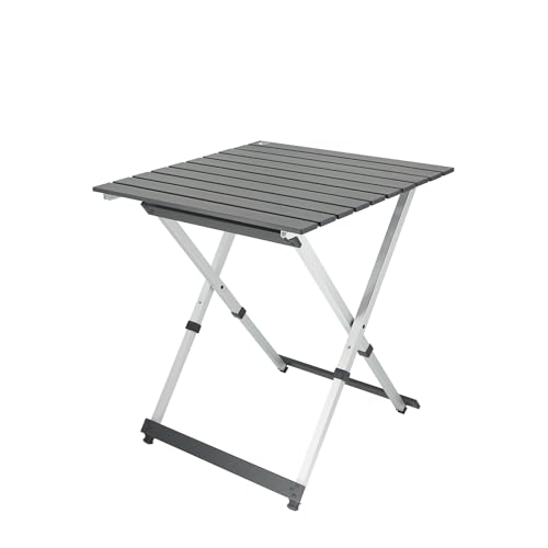 CAMPWERK Alu Camping Tisch, Campingtisch, Klapptisch, Gartentisch, Camping Möbel, Faltbar & Tragbar, Leichtes Aluminiumgestell, Für 4 Personen, Mit Teleskop-Tischbeinen, 63 x 63 cm von CAMPWERK