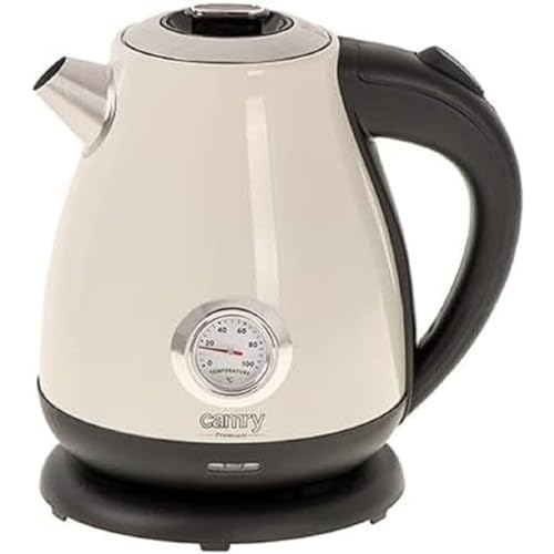 ADLER Camry Elektrischer Wasserkocher mit Thermometer, 2200W, 1.7L, Creme von CAMRY