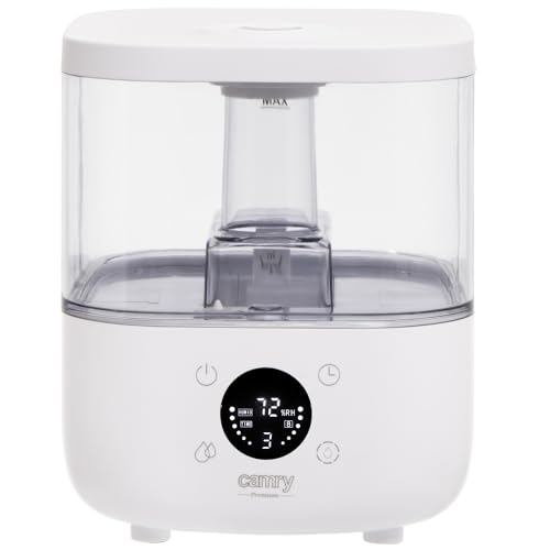 Adler Camry Ultraschall-Luftbefeuchter, 5 L Wassertank, Schlafmodus, über 15 Stunden Laufzeit von CAMRY