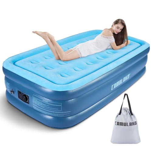 CAMULAND Twin Luftmatratze mit eingebauter Pumpe 46cm Double Hoch Selbst Inflation Deflation Luftmatratze für Indoor Home,Camping,Gäste,Reisen(188x99x46CM) CAMULAND Twin Luftmatratze mit eingebauter Pumpe 46cm Double Hoch Selbst Inflation Deflation Luftmatratze für Indoor Home,Camping,Gäste,Reisen(188x99x46CM) von CAMULAND
