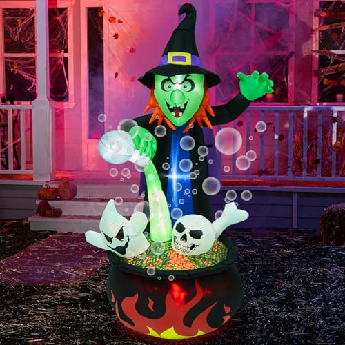 CAMULAND 183CM Hohe Halloween Aufblasbare Hexenkessel mit Flammenlicht Aufblasbare Halloween Dekoration für Yard mit Blink-LEDs für Outdoor- und Indoor-Dekorationen, Vorgarten-Deko, Rasen-Partyzubehör CAMULAND 183CM Hohe Halloween Aufblasbare Hexenkessel mit Flammenlicht Aufblasbare Halloween Dekoration für Yard mit Blink-LEDs für Outdoor- und Indoor-Dekorationen, Vorgarten-Deko, Rasen-Partyzubehör von CAMULAND