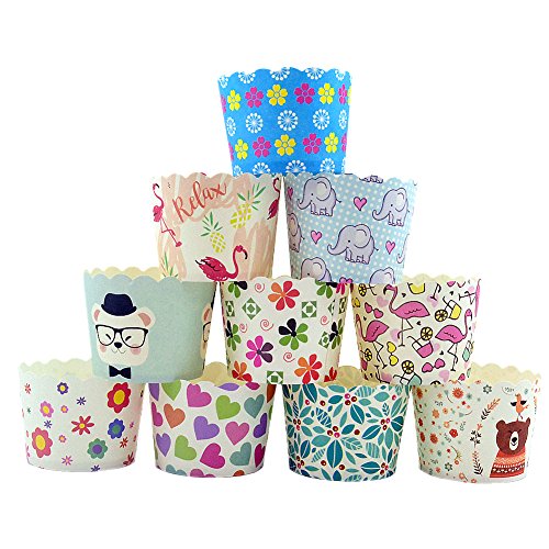 CANDeal 500 Stück Muffin Backformen aus stabilem Papier, groß Ø 5 cm, Muffinförmchen/Cupcake Backformen von CANDeal