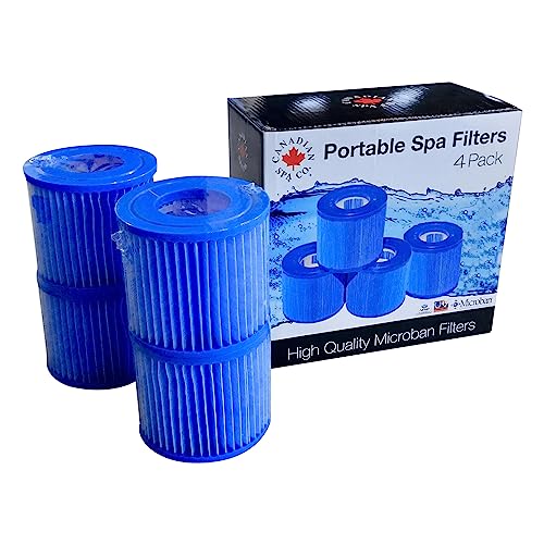 CANADIAN SPA CO. Filter Set für Portable Whirlpools, 4 Stück, Ersatzfilter geeignet für Swift Current und Grand Rapids Whirlpool, antimikrobieller Schutz, Silberionen-Technologie von CANADIAN SPA CO.
