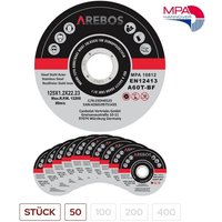 AREBOS Trennscheiben 125mm x 1,2mm 50 St�ck INOX Edelstahl Metall Flexscheiben von CANBOLAT VERTRIEBS GMBH