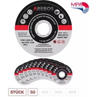 Canbolat Vertriebs Gmbh - arebos Trennscheiben ø 115 mm, 50 Stück geeignet für Stahl, Edelstahl, Inox, Eisen, Blech, Metall Vor- und Rücklauf en Canbolat Vertriebs Gmbh - arebos Trennscheiben ø 115 mm, 50 Stück geeignet für Stahl, Edelstahl, Inox, Eisen, Blech, Metall Vor- und Rücklauf en von CANBOLAT VERTRIEBS GMBH
