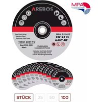Arebos Trennscheiben 230 mm x 1,9 mm 100 Stück inox Edelstahl Metall Flexscheiben von CANBOLAT VERTRIEBS GMBH