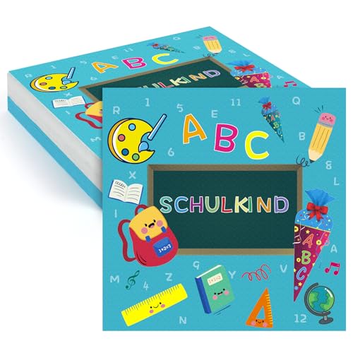 20 Servietten für Schuleinführung Schulanfang Einschulung Deko mit Schulkind Bunten ABC Zuckertüte 1 + 2 = 3 Tafel Rucksack Motiv Schuleinführung Partygeschirr Tischdeko für Schule Jungs Mädchen 20 Servietten für Schuleinführung Schulanfang Einschulung Deko mit Schulkind Bunten ABC Zuckertüte 1 + 2 = 3 Tafel Rucksack Motiv Schuleinführung Partygeschirr Tischdeko für Schule Jungs Mädchen von CANCJ