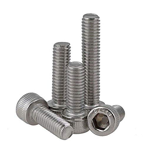 10 Stück M6 x 50 mm Innensechskantschrauben mit Linksgewinde aus Edelstahl A2 304 (Nr. 491)(M6x50mm,3Pcs) von CANCJDYTZ