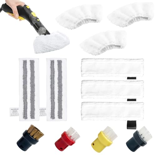 12 Stück für Kärcher Dampfreiniger Zubehör Easyfix SC1 SC2 SC3 SC4 SC5, Mikrofaser-Tuchset für Bodendüse Wischtücher Überzügen Handdüse Rundbürsten, Dampfreiniger Ersatzteile 12 Stück für Kärcher Dampfreiniger Zubehör Easyfix SC1 SC2 SC3 SC4 SC5, Mikrofaser-Tuchset für Bodendüse Wischtücher Überzügen Handdüse Rundbürsten, Dampfreiniger Ersatzteile von CANCYCC