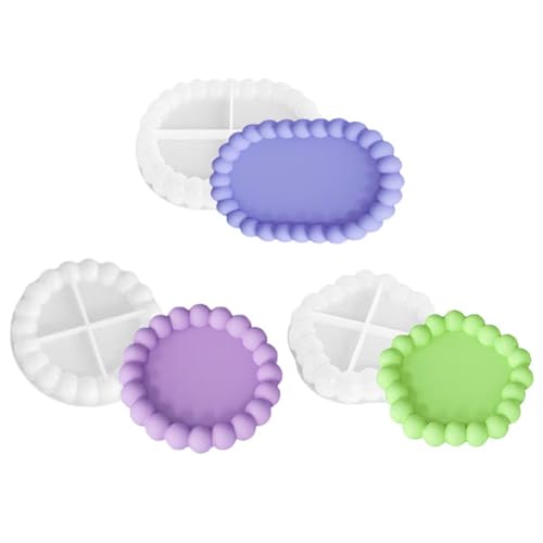 3 Stück Silikonform Tablett, Silikonform Untersetzer Bubble, Silikonformen Gießformen Tablett, Epoxidharz Formen für Beton Gießform für Untersetzer, Kerzenhalter, DIY Bastelprojekte, Heimdekoration 3 Stück Silikonform Tablett, Silikonform Untersetzer Bubble, Silikonformen Gießformen Tablett, Epoxidharz Formen für Beton Gießform für Untersetzer, Kerzenhalter, DIY Bastelprojekte, Heimdekoration von CANCYCC