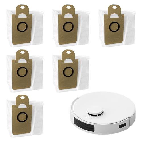 CANCYCC 6 Stück Staubbeutel für Honiture Q5, Q6, Q6 PRO, Ersatzbeutel Zubehörset Staubsaugerbeutel, Großer Kapazität Saugroboter Staubbeutel, für Laresar L6 Pro, Imou L11 Pro, Airrobo T10+, Neabot N2 von CANCYCC
