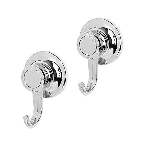 CandL Saugnäpfe 2er Wandhaken-Set, patentiertes Saugnapfsystem, Küche, Badezimmer, bis zu 5kg Traglast, GS-3605C von CANDL