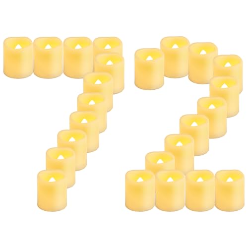 CANDLE IDEA 72 Stück batteriebetriebene flackernde LED-Teelichter, flammenlose Votivkerzen, elektrische künstliche Kerzen für Hochzeit, Festival, Feier, Party, Halloween und Weihnachtsdekoration CANDLE IDEA 72 Stück batteriebetriebene flackernde LED-Teelichter, flammenlose Votivkerzen, elektrische künstliche Kerzen für Hochzeit, Festival, Feier, Party, Halloween und Weihnachtsdekoration von CANDLE IDEA
