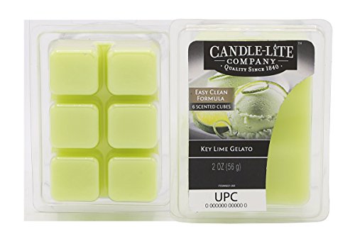 CANDLE-LITE Duftwachs für Duftlampe | Duftwachs Süß | Wax Melts für Lampe | Key Lime Gelato (56g) | 6 Duftwachswürfel für Duftlampe | 10h Duftdauer von CANDLE-LITE