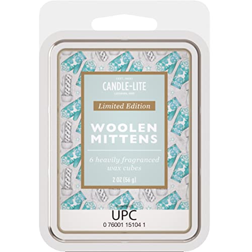 CANDLE-LITE Duftwachs Melts für Deine Duftlampe - Woolen Mittens (56g) - Kuscheliger Winterduft für Dein Zuhause - 6 Duftwachswürfel mit je 10h Duftdauer für Dein Lieblingsaroma, A08803673 von CANDLE-LITE