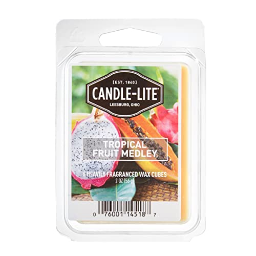 CANDLE-LITE Duftwachs für Duftlampe | Fruchtiges Duftwachs | Tropical Fruit Medley (56g) | 6 Duftwachswürfel für Duftlampe | Wax Melts | Duftlampe Wachs von CANDLE-LITE