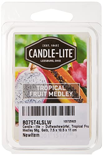 CANDLE-LITE Duftwachs für Duftlampe | Fruchtiges Duftwachs | Tropical Fruit Medley (56g) | 6 Duftwachswürfel für Duftlampe | Wax Melts | Duftlampe Wachs von CANDLE-LITE