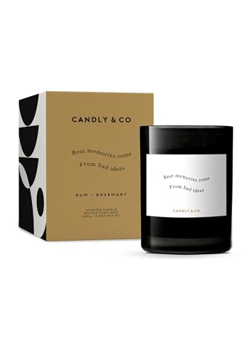 Candly&Co Nr. 2: Die besten Erinnerungen entstehen aus schlechter Idee/Luxus-Duftkrze/Soja/Rauchglas/Docht aus Baumwolle/ 250g/ Rum, Rosmarin, Veilchen, Jasmin, Sandelholz, Wacholder Virginia/EU Candly&Co Nr. 2: Die besten Erinnerungen entstehen aus schlechter Idee/Luxus-Duftkrze/Soja/Rauchglas/Docht aus Baumwolle/ 250g/ Rum, Rosmarin, Veilchen, Jasmin, Sandelholz, Wacholder Virginia/EU von CANDLY & CO